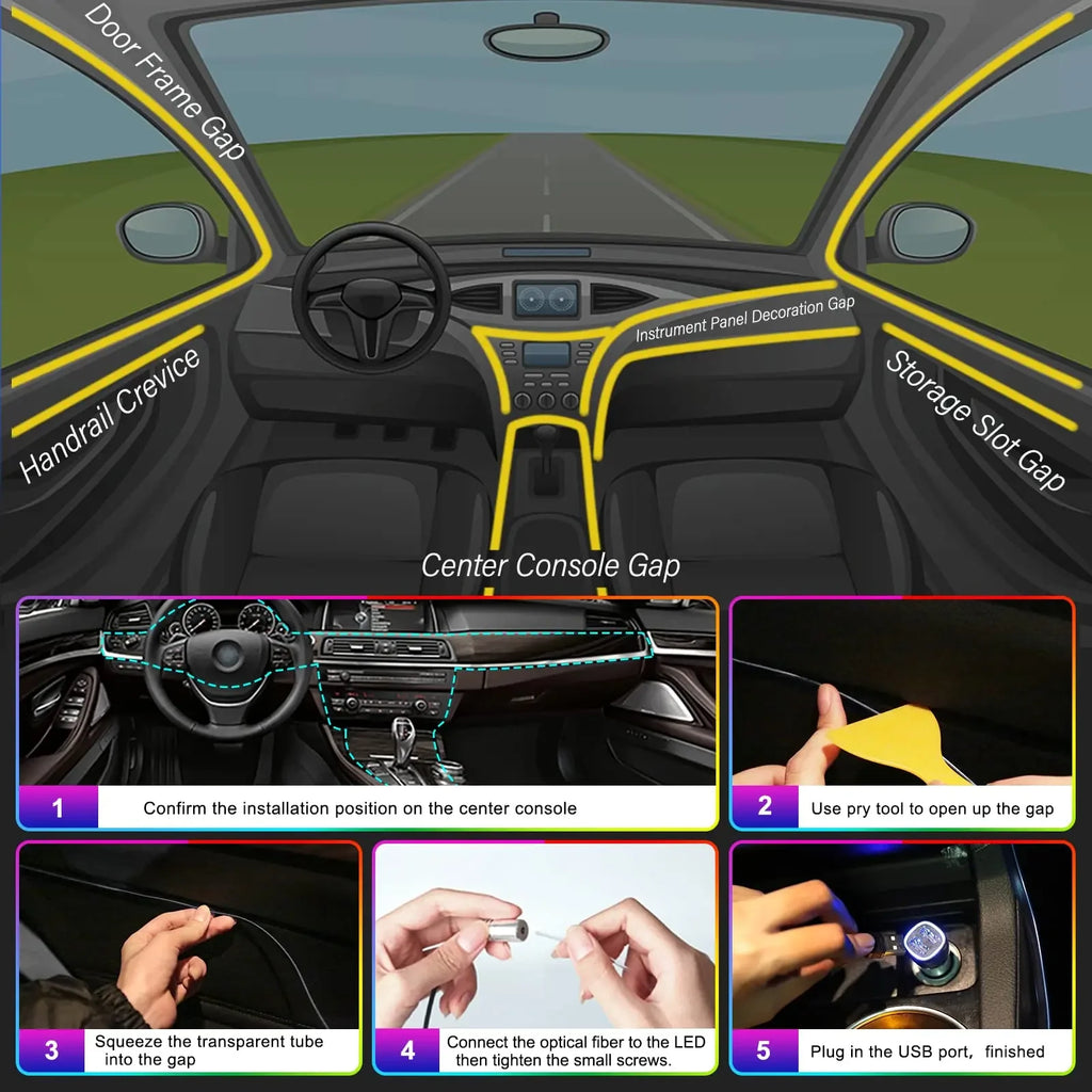 LED Car Interior Strip Lights