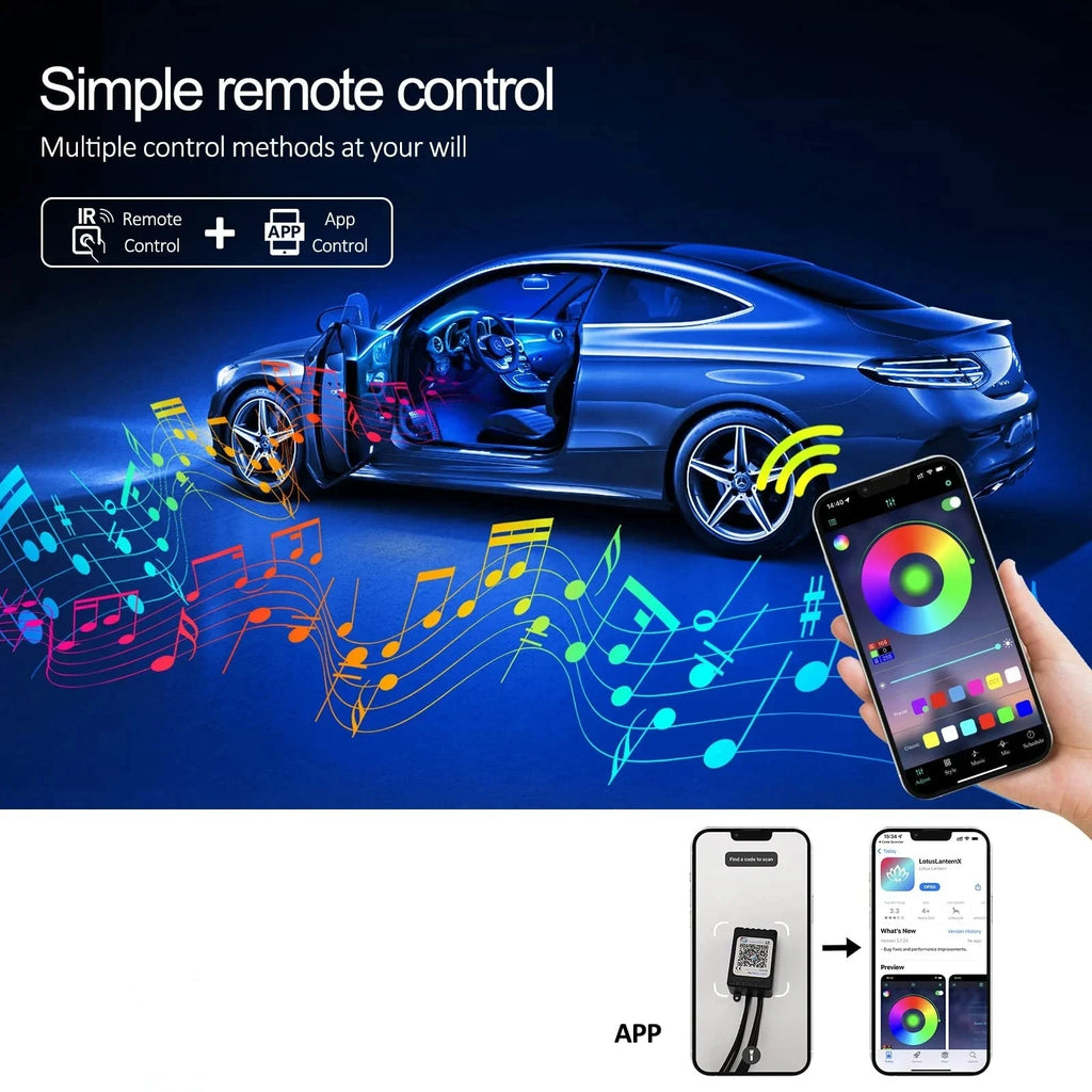 LED Car Interior Strip Lights